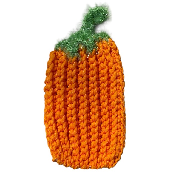 Handmade Scrubby Pumpkin Kitchen Bathroom Soap Holder Fall Autumn Decor Crochet - Picture 1 of 17